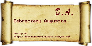 Debreczeny Auguszta névjegykártya